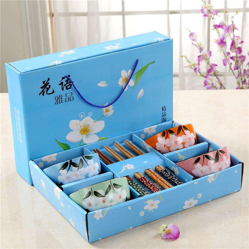 湖光花影 日式创意手绘陶瓷碗，三餐皆是风物诗